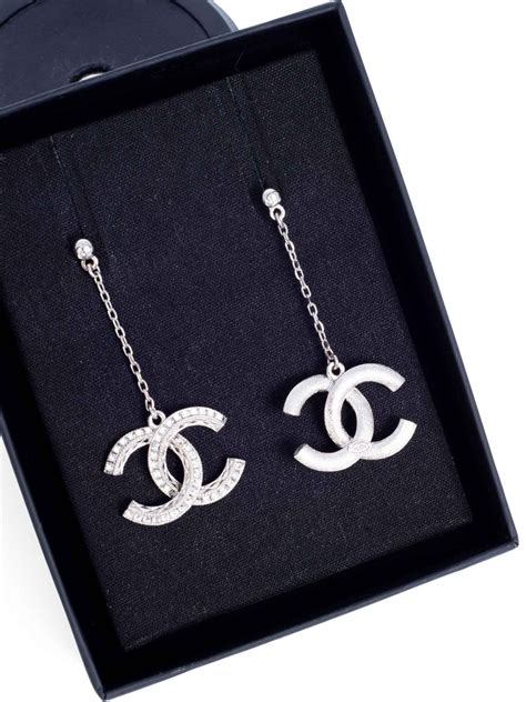 chanel metal and resin earrings|chanel symbol earrings.